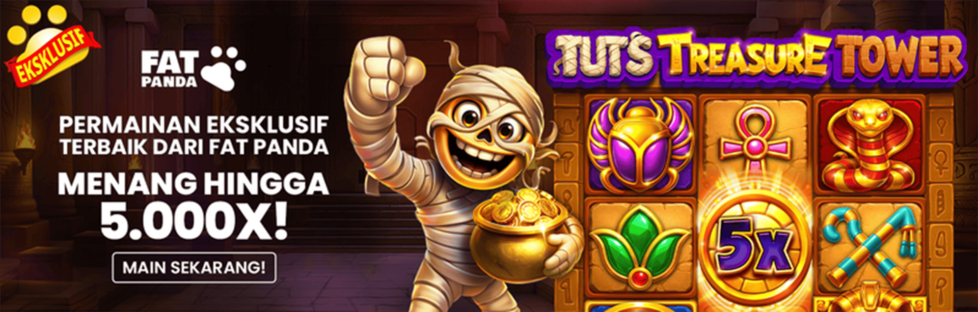FAT PANDA - TUT'S TREASURE TOWER GAME PROMO BANNER LOGIN Situs Slot Gacor IJP88